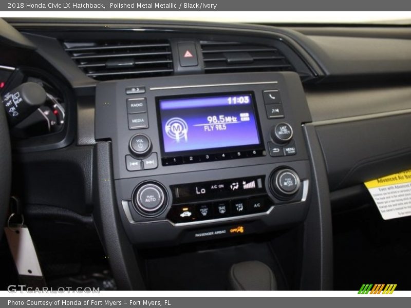 Polished Metal Metallic / Black/Ivory 2018 Honda Civic LX Hatchback