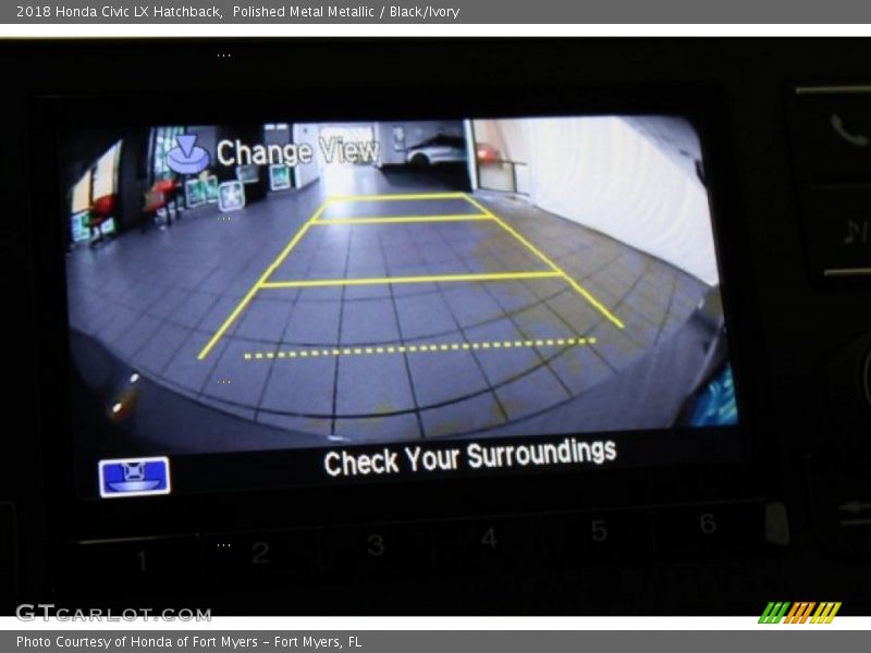 Polished Metal Metallic / Black/Ivory 2018 Honda Civic LX Hatchback