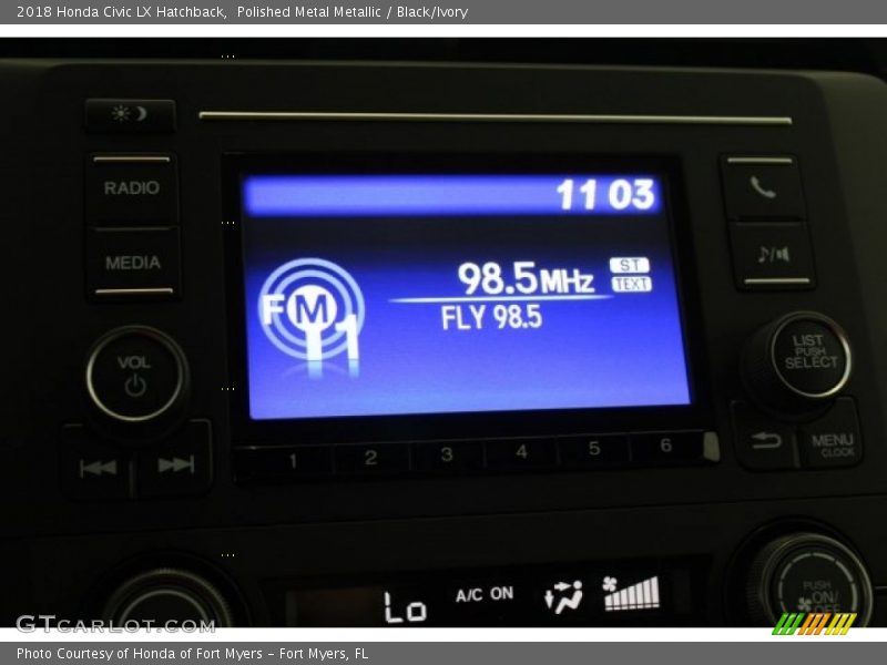 Polished Metal Metallic / Black/Ivory 2018 Honda Civic LX Hatchback