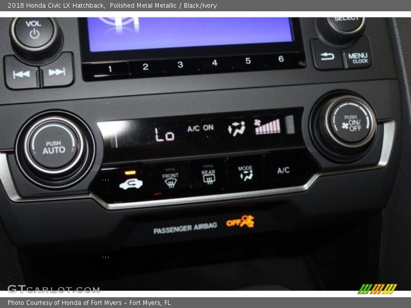 Polished Metal Metallic / Black/Ivory 2018 Honda Civic LX Hatchback