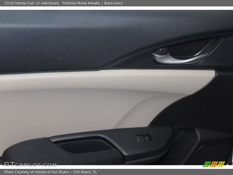 Polished Metal Metallic / Black/Ivory 2018 Honda Civic LX Hatchback