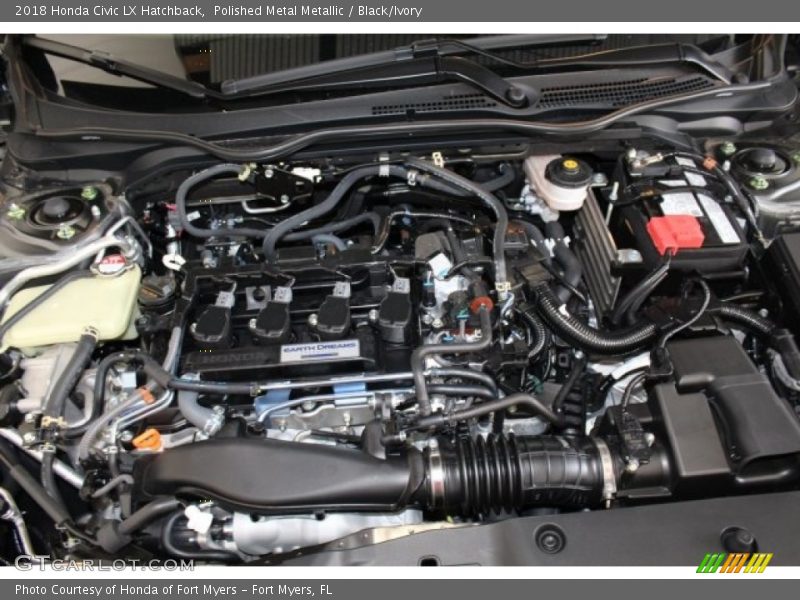 Polished Metal Metallic / Black/Ivory 2018 Honda Civic LX Hatchback