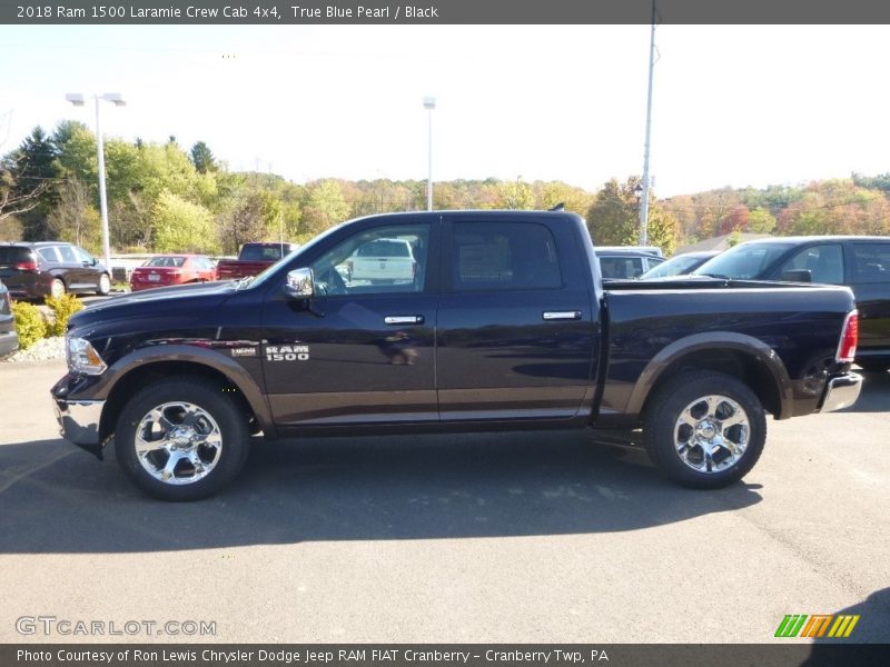 True Blue Pearl / Black 2018 Ram 1500 Laramie Crew Cab 4x4