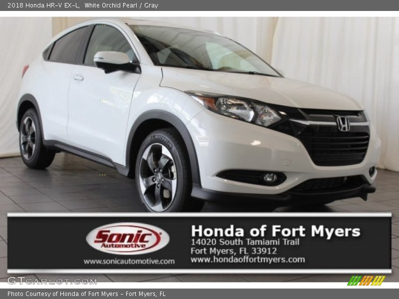White Orchid Pearl / Gray 2018 Honda HR-V EX-L