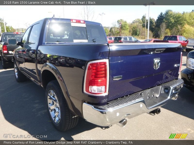 True Blue Pearl / Black 2018 Ram 1500 Laramie Crew Cab 4x4