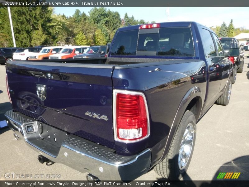 True Blue Pearl / Black 2018 Ram 1500 Laramie Crew Cab 4x4