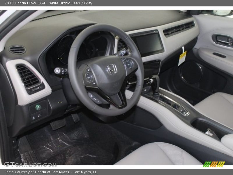 White Orchid Pearl / Gray 2018 Honda HR-V EX-L