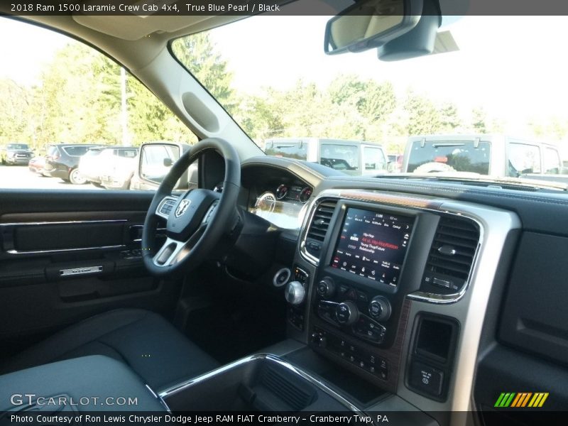 True Blue Pearl / Black 2018 Ram 1500 Laramie Crew Cab 4x4