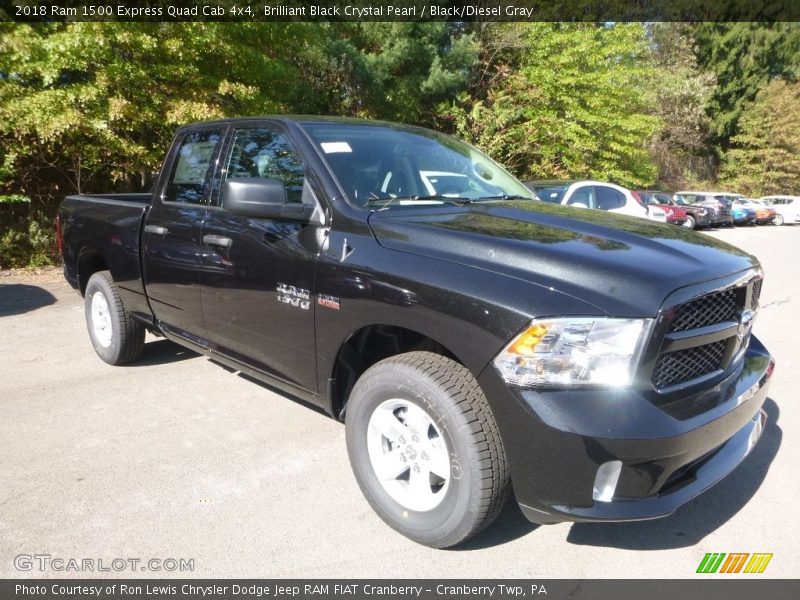 Brilliant Black Crystal Pearl / Black/Diesel Gray 2018 Ram 1500 Express Quad Cab 4x4