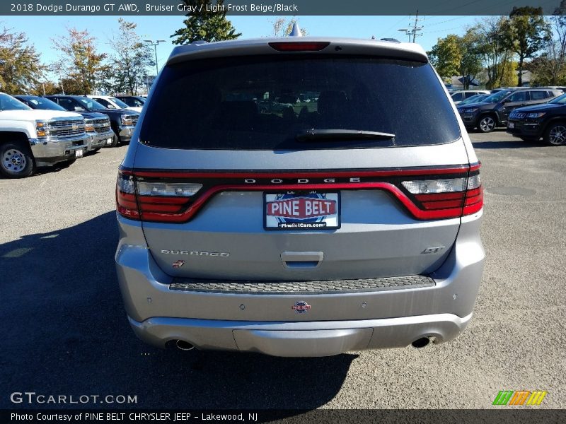 Bruiser Gray / Light Frost Beige/Black 2018 Dodge Durango GT AWD