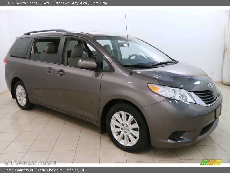 Predawn Gray Mica / Light Gray 2013 Toyota Sienna LE AWD