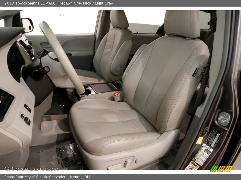 Predawn Gray Mica / Light Gray 2013 Toyota Sienna LE AWD
