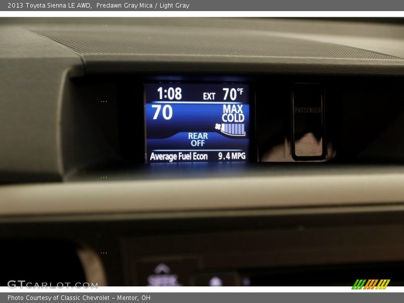 Predawn Gray Mica / Light Gray 2013 Toyota Sienna LE AWD