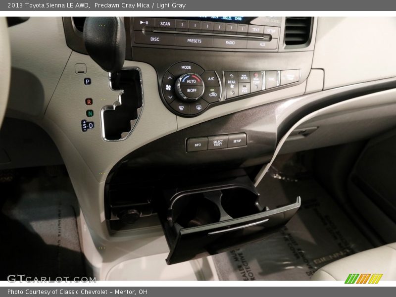 Predawn Gray Mica / Light Gray 2013 Toyota Sienna LE AWD