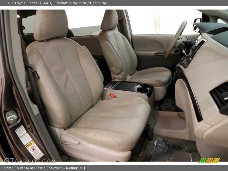 Predawn Gray Mica / Light Gray 2013 Toyota Sienna LE AWD