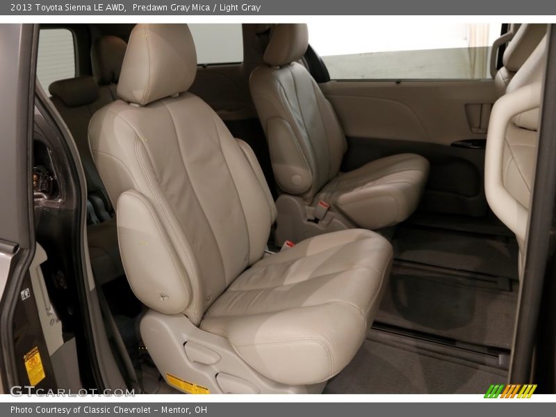 Predawn Gray Mica / Light Gray 2013 Toyota Sienna LE AWD