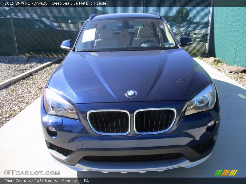 Deep Sea Blue Metallic / Beige 2015 BMW X1 xDrive28i