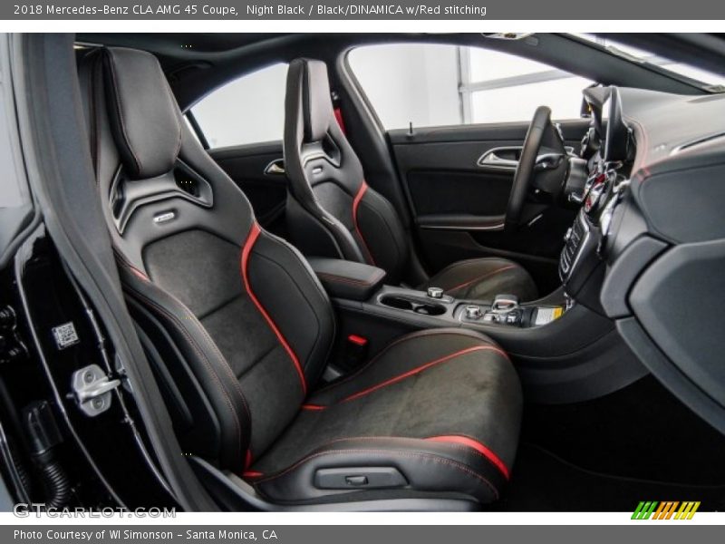 2018 CLA AMG 45 Coupe Black/DINAMICA w/Red stitching Interior