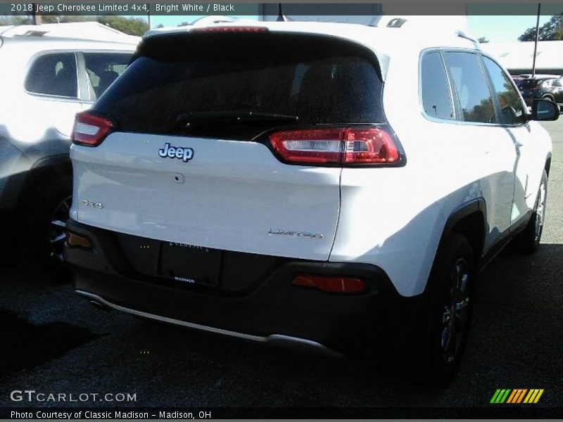 Bright White / Black 2018 Jeep Cherokee Limited 4x4