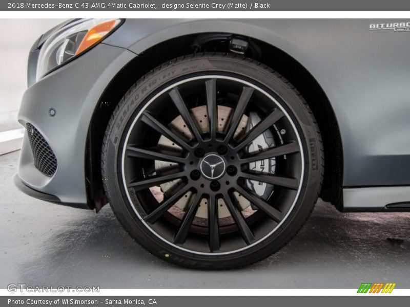 designo Selenite Grey (Matte) / Black 2018 Mercedes-Benz C 43 AMG 4Matic Cabriolet