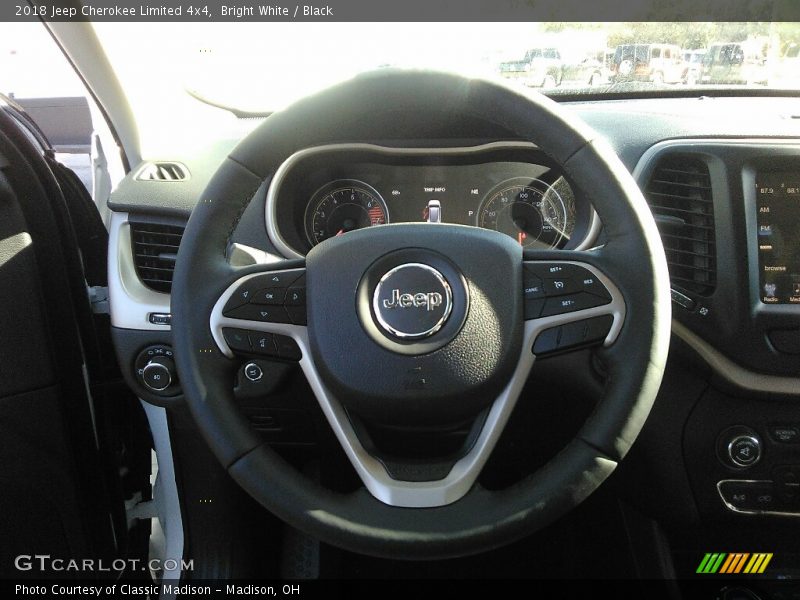 Bright White / Black 2018 Jeep Cherokee Limited 4x4