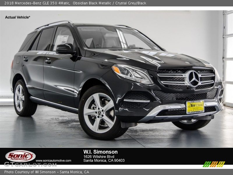 Obsidian Black Metallic / Crystal Grey/Black 2018 Mercedes-Benz GLE 350 4Matic