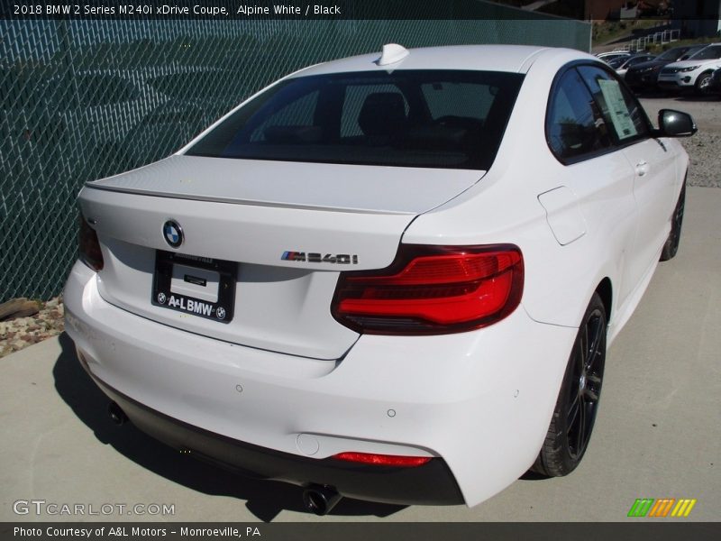 Alpine White / Black 2018 BMW 2 Series M240i xDrive Coupe