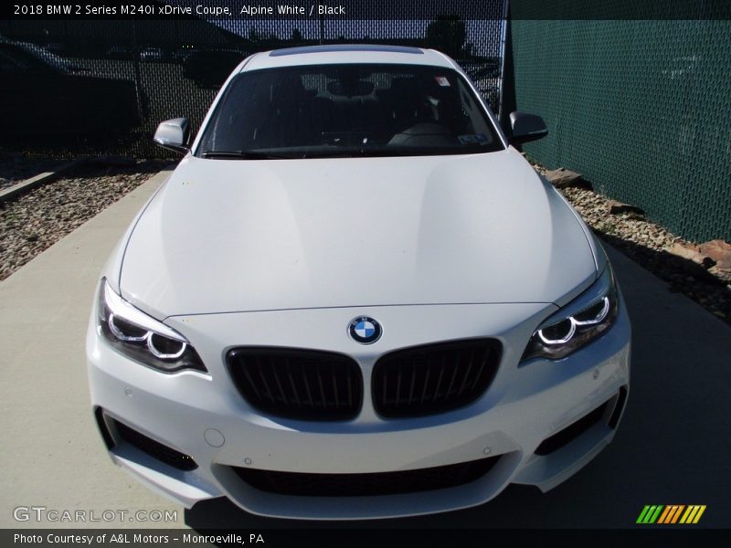 Alpine White / Black 2018 BMW 2 Series M240i xDrive Coupe