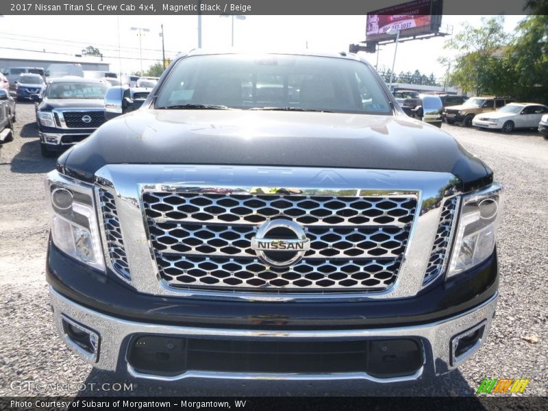 Magnetic Black / Beige 2017 Nissan Titan SL Crew Cab 4x4