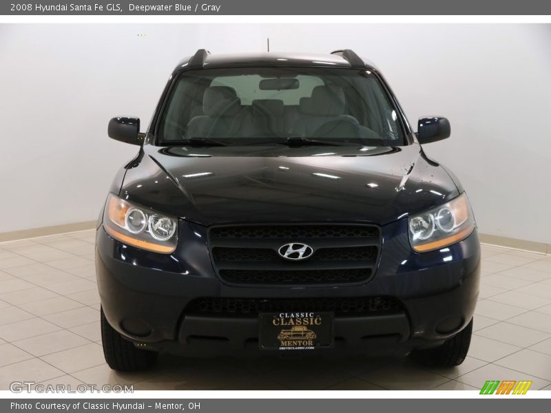 Deepwater Blue / Gray 2008 Hyundai Santa Fe GLS
