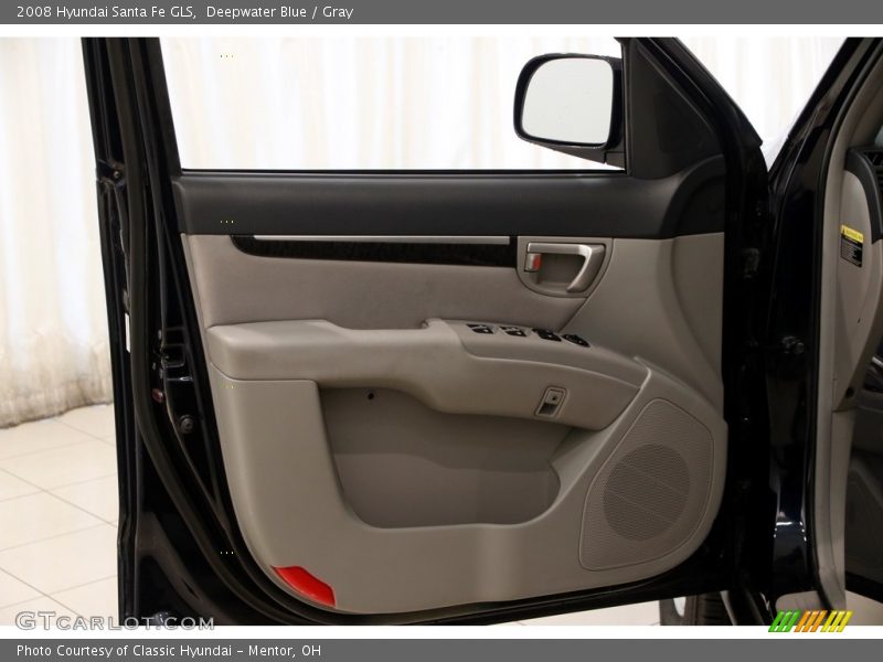 Deepwater Blue / Gray 2008 Hyundai Santa Fe GLS