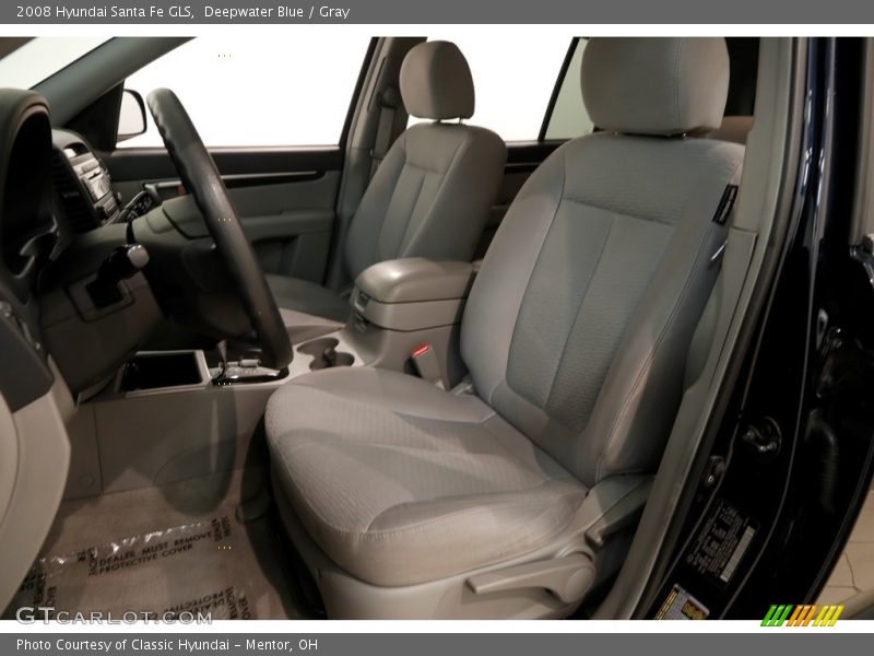 Deepwater Blue / Gray 2008 Hyundai Santa Fe GLS