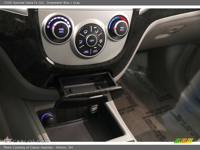 Deepwater Blue / Gray 2008 Hyundai Santa Fe GLS