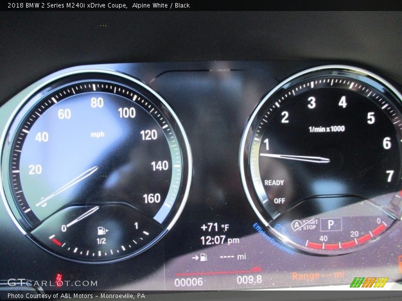 Alpine White / Black 2018 BMW 2 Series M240i xDrive Coupe