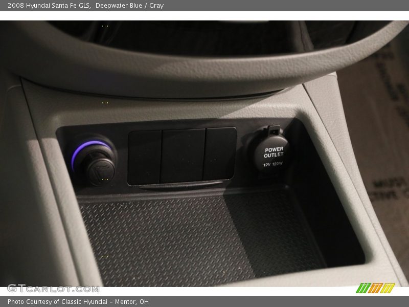 Deepwater Blue / Gray 2008 Hyundai Santa Fe GLS