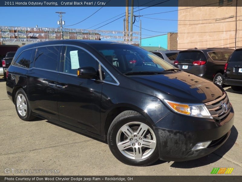 Crystal Black Pearl / Gray 2011 Honda Odyssey Touring