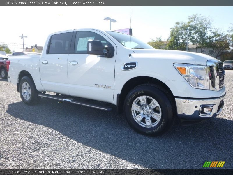 Glacier White / Black 2017 Nissan Titan SV Crew Cab 4x4