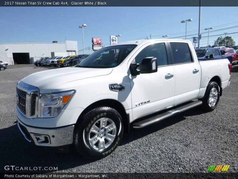 Glacier White / Black 2017 Nissan Titan SV Crew Cab 4x4