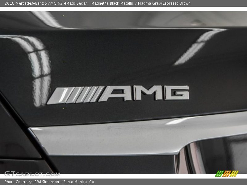 Magnetite Black Metallic / Magma Grey/Espresso Brown 2018 Mercedes-Benz S AMG 63 4Matic Sedan
