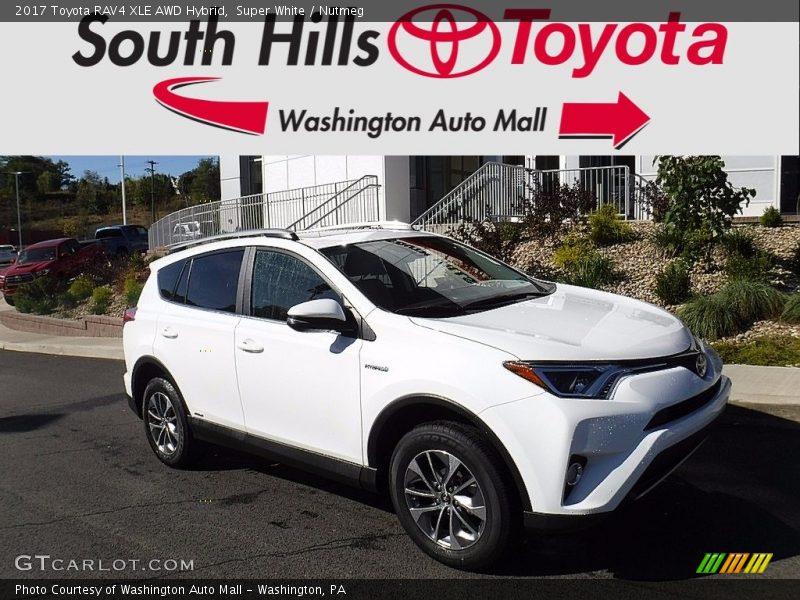 Super White / Nutmeg 2017 Toyota RAV4 XLE AWD Hybrid
