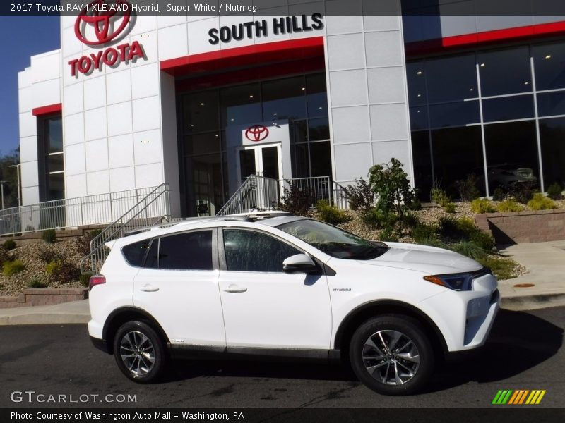 Super White / Nutmeg 2017 Toyota RAV4 XLE AWD Hybrid