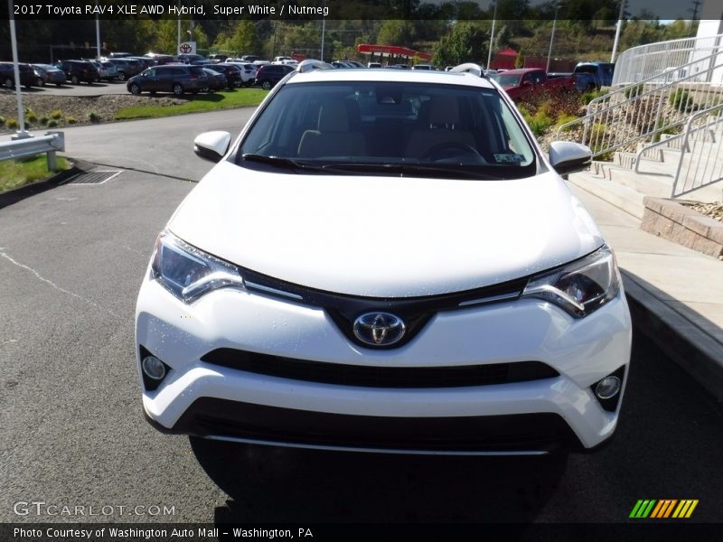 Super White / Nutmeg 2017 Toyota RAV4 XLE AWD Hybrid