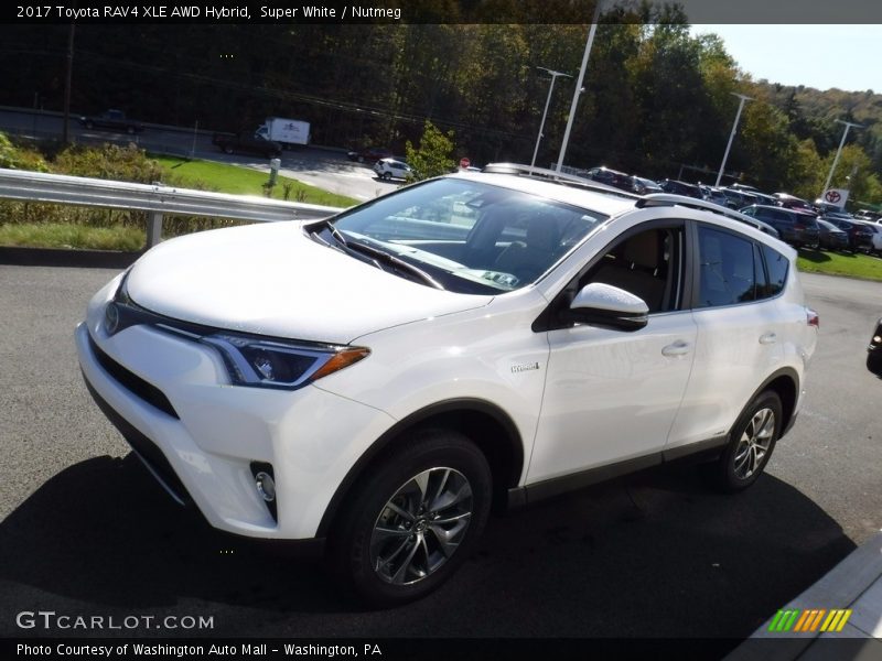 Super White / Nutmeg 2017 Toyota RAV4 XLE AWD Hybrid
