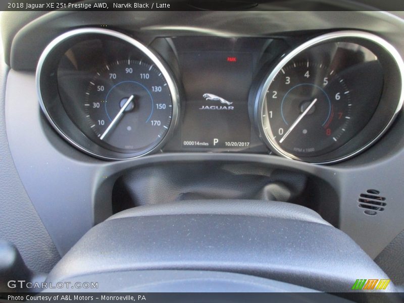 Narvik Black / Latte 2018 Jaguar XE 25t Prestige AWD