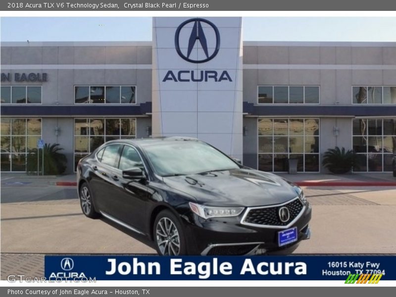 Crystal Black Pearl / Espresso 2018 Acura TLX V6 Technology Sedan