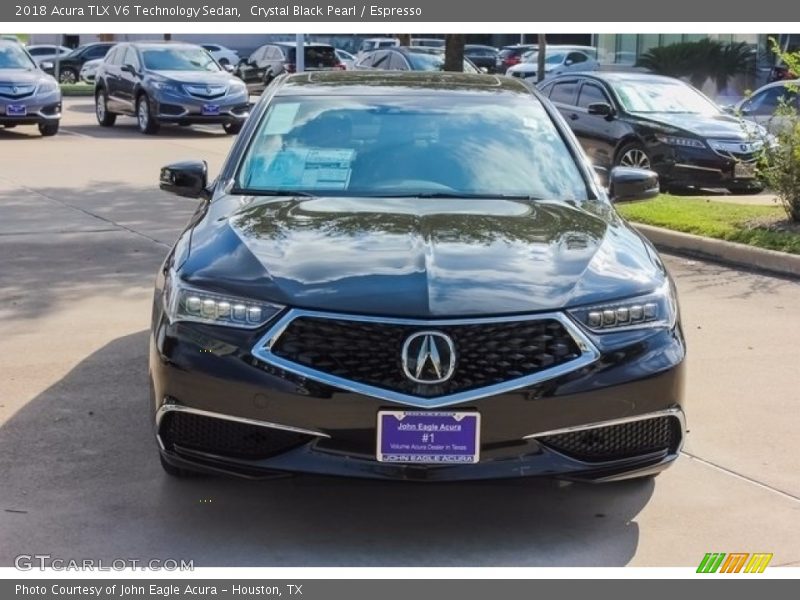 Crystal Black Pearl / Espresso 2018 Acura TLX V6 Technology Sedan