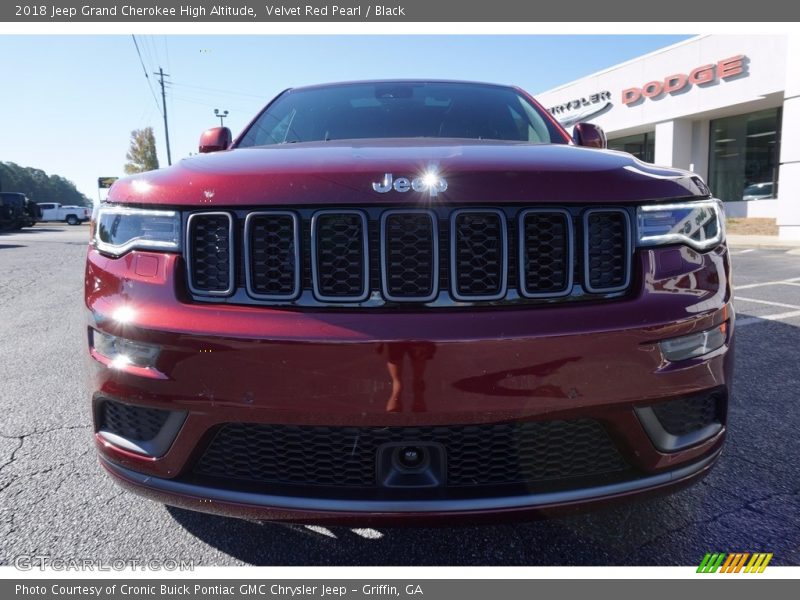 Velvet Red Pearl / Black 2018 Jeep Grand Cherokee High Altitude