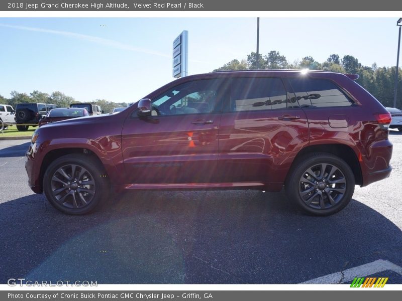 Velvet Red Pearl / Black 2018 Jeep Grand Cherokee High Altitude