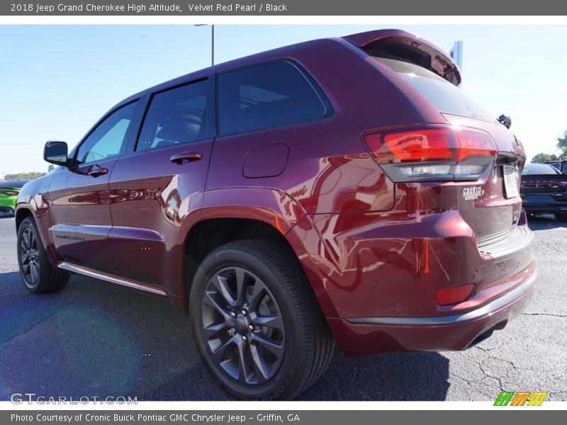 Velvet Red Pearl / Black 2018 Jeep Grand Cherokee High Altitude