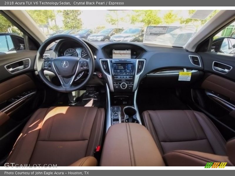 Crystal Black Pearl / Espresso 2018 Acura TLX V6 Technology Sedan